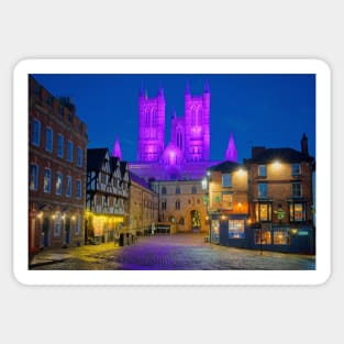 Lincoln Cathedral and Castle Square Sticker